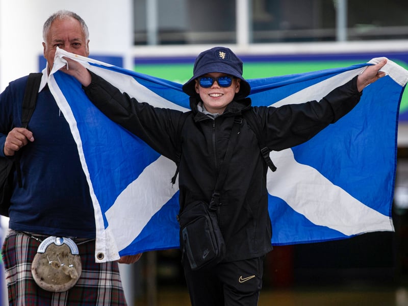 This young fan is ready for their first major tournament on foreign soil.