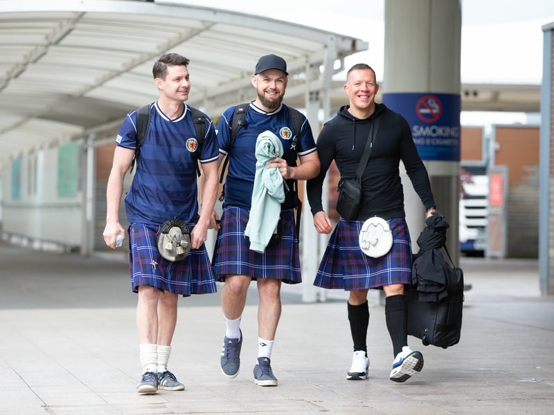 You can't beat the traditional kilt and retro shirt combo.