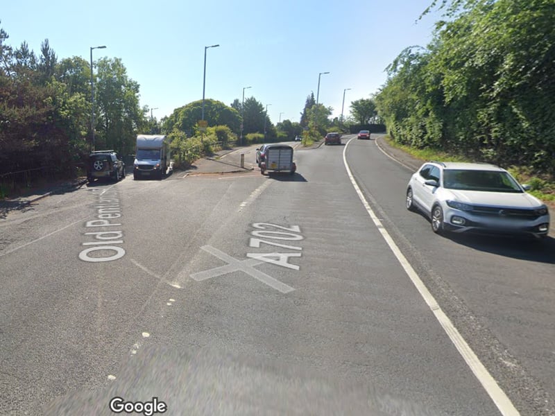 The Old Pentland Road/A703/A702 junction, just south of the Midlothian Snowsports Centre at Hillend. Picture: Google Street View