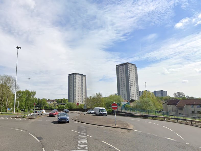 Drivers coming off the M8 westbound slip road (right) at the Cardonald interchange in south west Glasgow can be caught out by traffic pulling onto the roundabout from the parallel A739 Berryknowes Road (centre). Picture: Google Street View