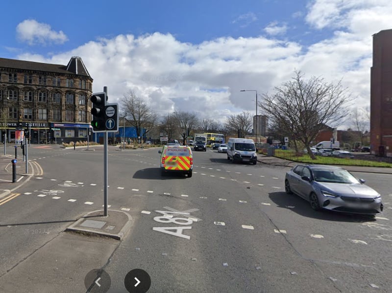 The A81 Garscube Road/St George's Road/Possil Road  junction in north Glasgow can be tricky to negotiate with its turning lanes and segregated cycle lanes. Picture: Google Street View