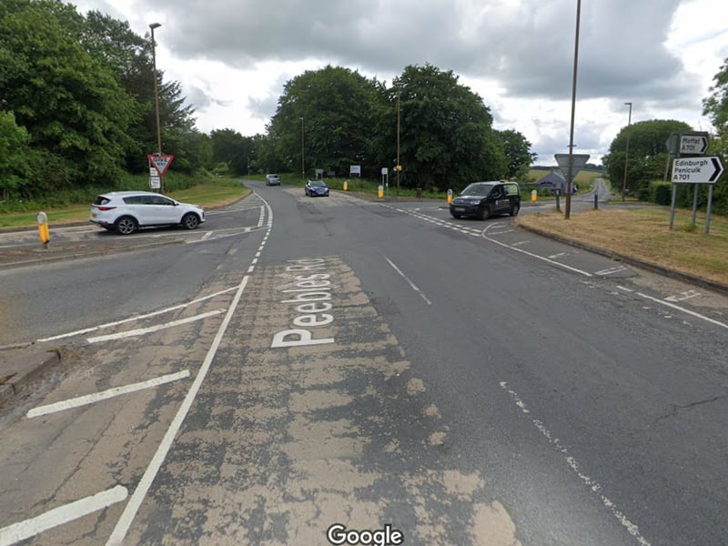 The Leadburn junction where the A701 meets the A703 and A6094 in Midlothian is notorious with drivers. Picture: Google Street View