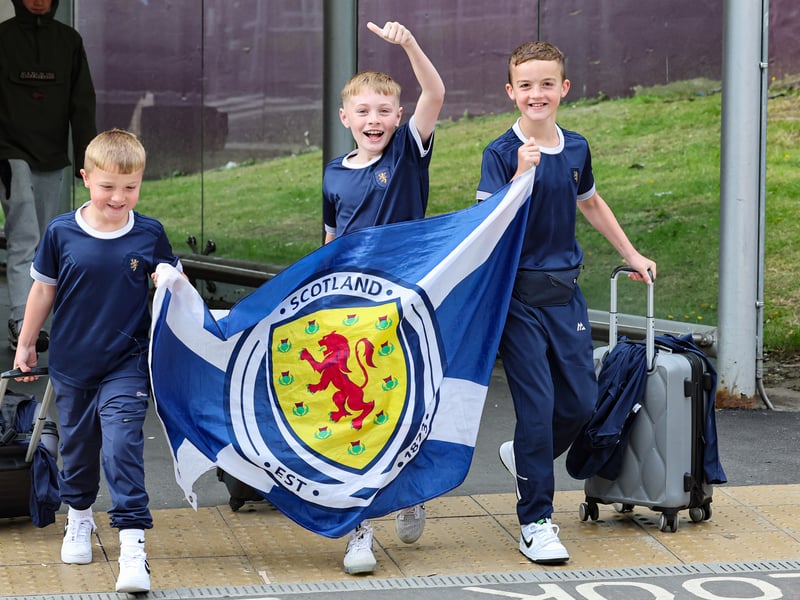 These young lads are ready to roar on Steve Clarke's boys.