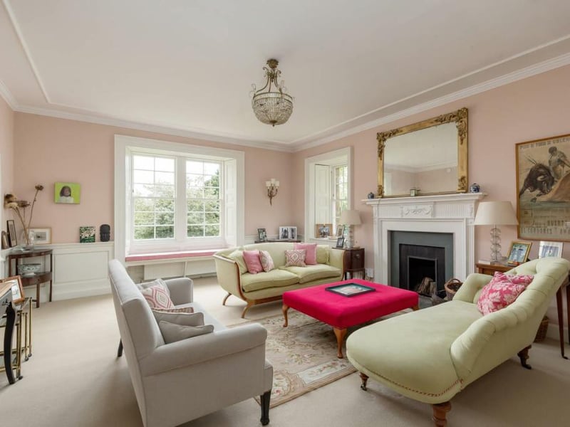 The living and entertaining rooms are a combination of relaxed family spaces, such as the sitting room.