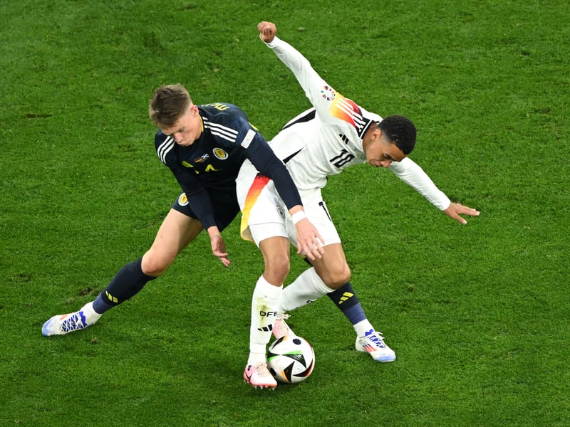 There had been some concerns over the Manchester United midfielder’s general fitness in the lead up to the match. Apparently he had been flying in training. Not so here, completely suffocated by Germany’s midfield battalion. The top goalscorer in the qualification campaign, McTominay simply could not get forward, required to help out an overworked defence. Was wiped out by Robert Andrich – a stick-on yellow card – but it summed up the Scotsman’s night. His powers were completely neutered, and Steve Clarke will try to find a way now to get him more involved in an attacking sense. It is where he is at his best for Scotland.