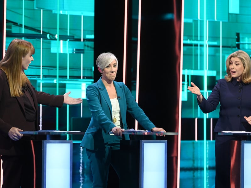 ITV hosted a seven-way debate at Media City in Salford on Thursday, which saw feisty debate involving Labour's Angela Rayner, Lib Dem Daisy Cooper and Tory Penny Mordaunt as well as Stephen Flynn for the SNP, Carla Denya for the Greens, Rhun ap Iorwerth of Plaid Cymru and Nigel Farage from Reform.  Topics included NHS waiting lists and tax on private schools.