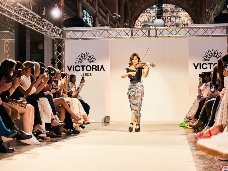 Electric violinist Jessie May Smart was styled by Vivienne Westwood.