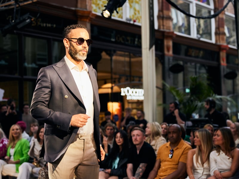 Hawes and Curtis, eyewear Jimmy Fairly.
