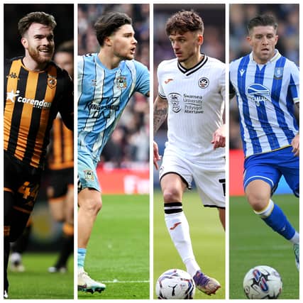 From left to right: Aaron Connolly, Callum O'Hare, Jamie Paterson and Josh Windass are among the most intriguing Championship free agents this summer.