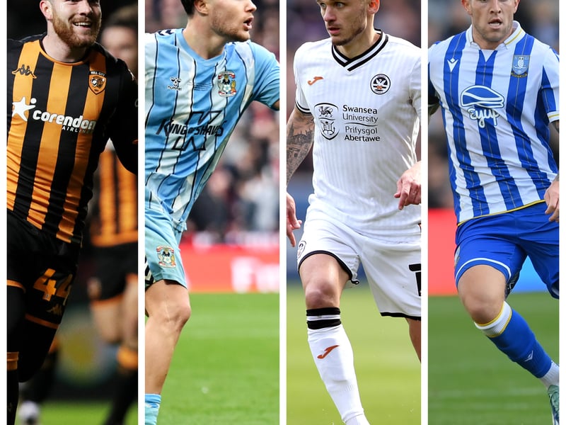 From left to right: Aaron Connolly, Callum O'Hare, Jamie Paterson and Josh Windass are among the most intriguing Championship free agents this summer.
