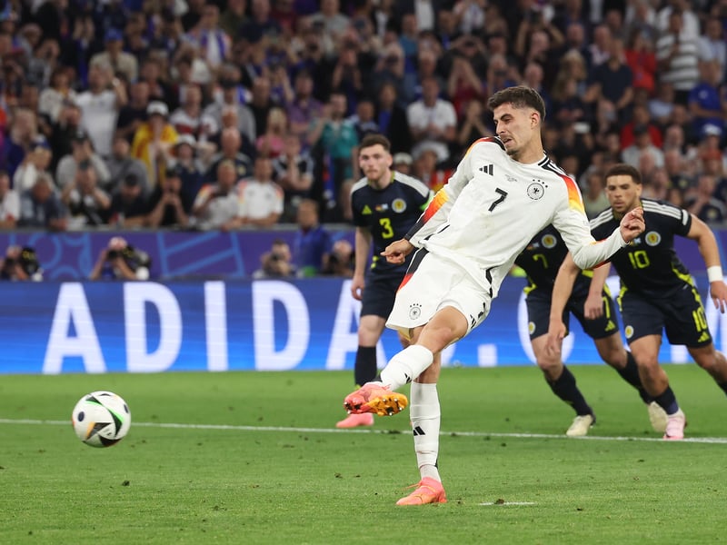 Kai Havertz was among the goalscorers for Germany in the opening game win over Scotland and picked up an average rating of 7.40 throughout his five games played. He scored two goals and assisted another before the host nation fell at the quarter-final stage.