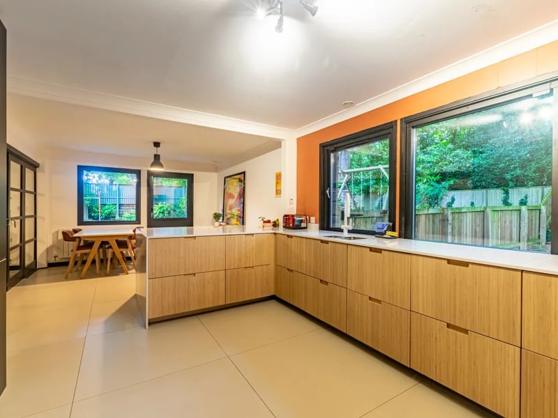 This open-plan space flows seamlessly into the newly updated kitchen/diner, which features a breakfast bar and high-quality integrated appliances.