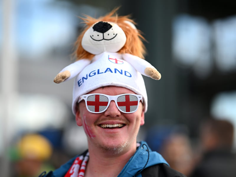 There were plenty of lions on display amongst the England fans.
