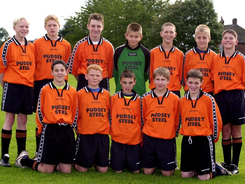 The Pudsey Junior U14's football team, who are entering the European Junior Coca Cola Cup competition. Pictured in August 2000.