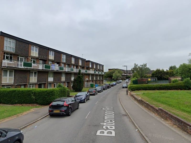 4) Batemoor & Jordanthorpe had 73.8 reports of violent crime or sexual offences per 1,000 population from December 2023 to November 2024, a total of 473 incidents overall. Photo: Google streetview 