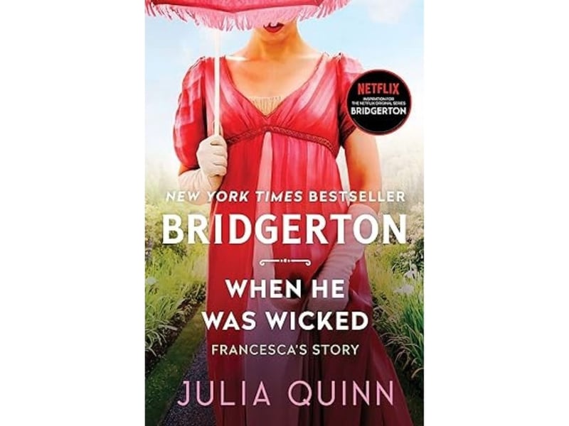 The sixth in the Bridgertons series also takes sixth spot. When He Was Wicked was first published in 2004 and scores an average rating of 4.00 from 196,031 reviews. "In every life there is a turning point. A moment so tremendous, so sharp and breathtaking, that one knows one’s life will never be the same. For Michael Stirling, London’s most infamous rake, that moment came the first time he laid eyes on Francesca Bridgerton. After a lifetime of chasing women, of smiling slyly as they chased him, of allowing himself to be caught but never permitting his heart to become engaged, he took one look at Francesca Bridgerton and fell so fast and hard into love it was a wonder he managed to remain standing. Unfortunately for Michael, however, Francesca’s surname was to remain Bridgerton for only a mere thirty-six hours longer—the occasion of their meeting was, lamentably, a supper celebrating her imminent wedding to his cousin. But that was then. Now Michael is the earl and Francesca is free, but still she thinks of him as nothing other than her dear friend and confidant. Michael dares not speak to her of his love...until one dangerous night, when she steps innocently into his arms, and passion proves stronger than even the most wicked of secrets..."