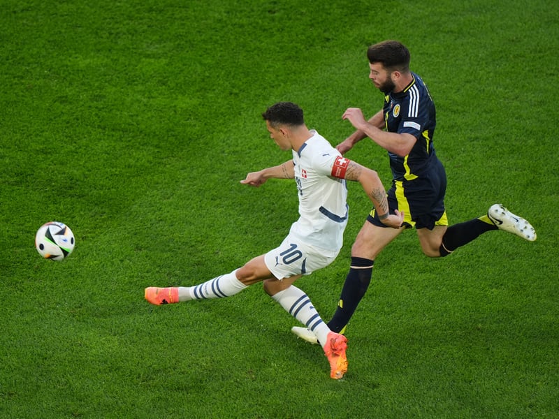 Came in for Ryan Porteous at the heart of defence and put in a solid performance. Came so close to netting with a header that smashed off the post. Was given a test late on by Breel Embolo's pace.