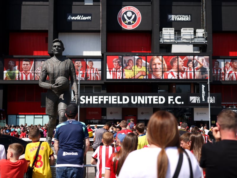 Bramall Lane is hosting one polling station in the Platinum Suite - although it doesn't look quite as lively as this photo today.