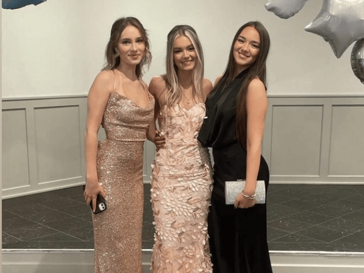 Three friends looking very glam