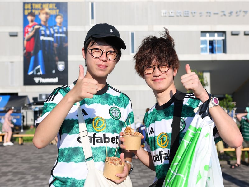 Celtic fans during a pre-season friendly match between Gamba Osaka and Celtic at the Panasonic Stadium Suita, on July 22, 2023, in Suita, Japan.