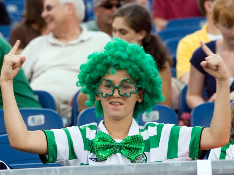 A young fan dresses up ahead of the 2006 pre-season friendly with New England Revolution in the USA.