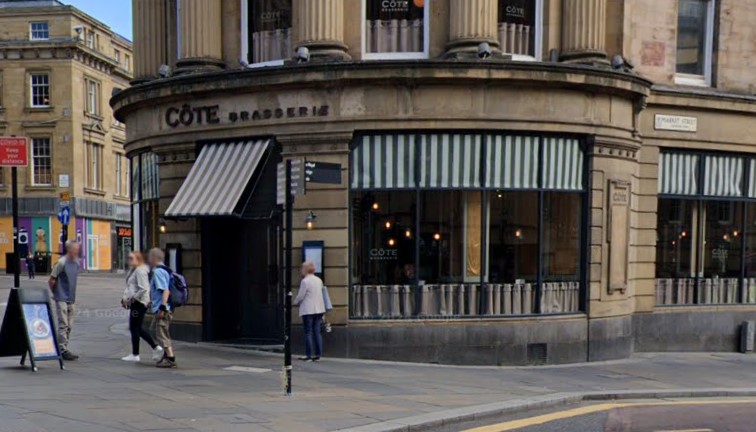 Cote Brasserie in the city centre also has a five star rating.