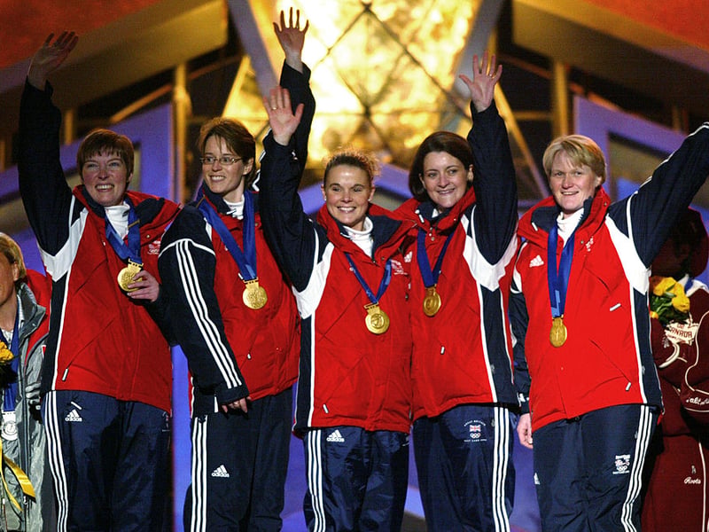 The Team GB curling team who won gold (with their last shot, no less) at the 2002 Salt Lake City Winter Olympics were all Scottish - skip Rhona Martin led Deborah Knox, Fiona MacDonald, Janice Rankin, and Margaret Morton to victory. It was only the third Winter Olympics win by a Scot - following another curling win in 1924, and ice hockey player James Foster in 1936.