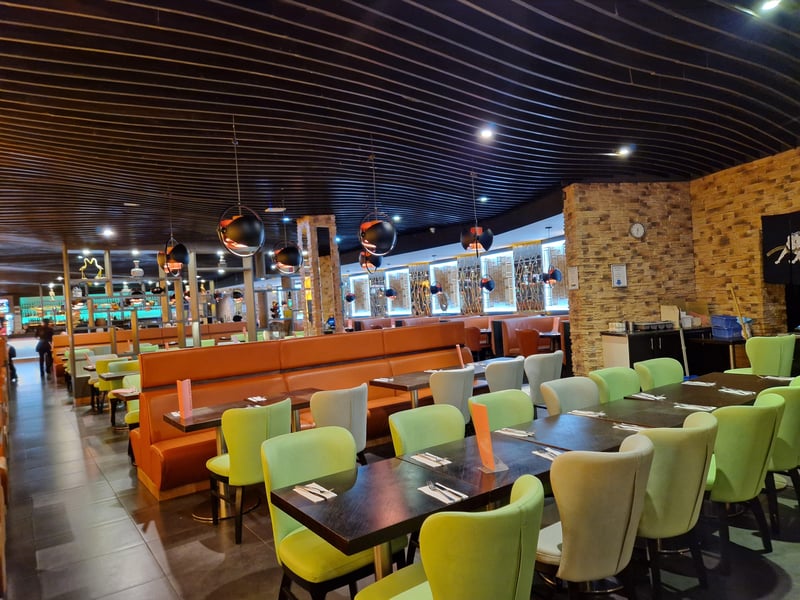In addition to a private dining area towards the back of the restaurant, there is ample floor space in the main dining area too