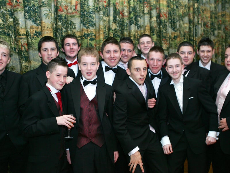 The boys made a real effort to show their style with this impressive array of suits.