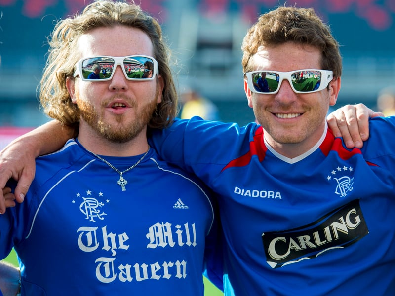 Rangers fans enjoy the atmosphere in Canada as the side face Ottawa Fury during the US/Canada tour of 2014.
