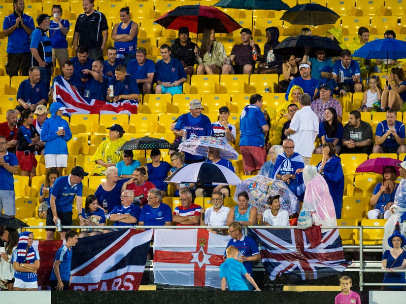 Rangers fans enjoy the match against Charleston Battery in South Carolina 2016.