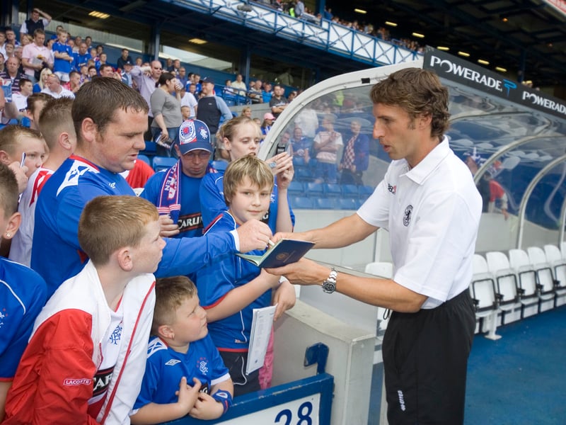 Rangers fans get signatures from then Middlesbrough manager Gareth Southgate, now England manager, in 2006 at Ibrox.