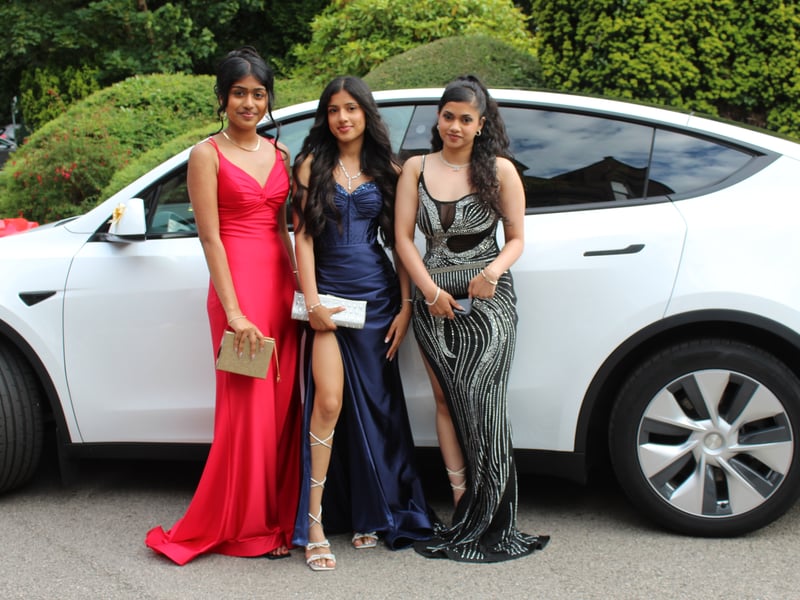 Pupils arrived in style at the Marriott Hotel