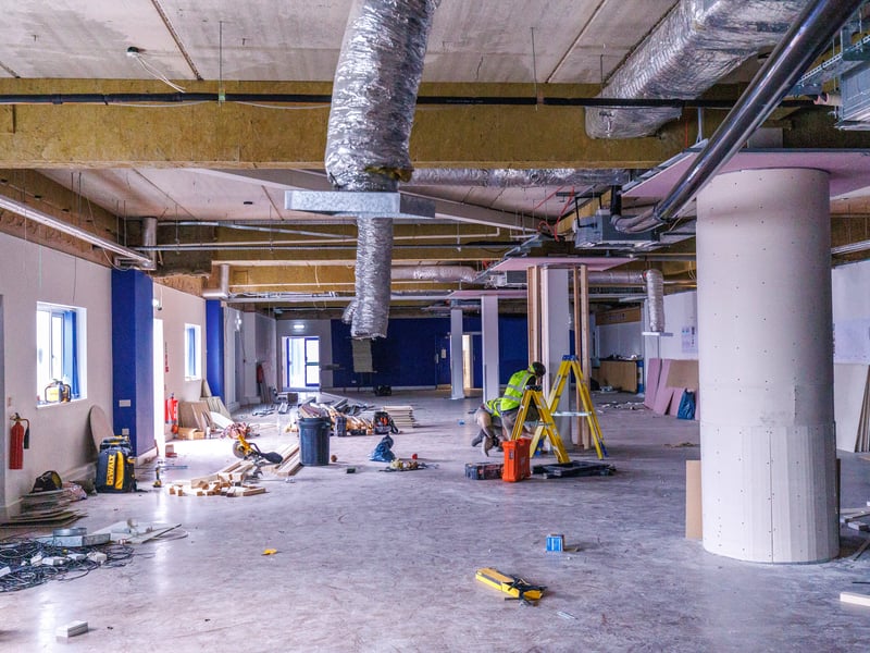 Work underway on the Victory & Warrior Lounges at Fratton Park.Pic: Marcin Jedrysiak (https://www.marcinjedrysiakphotography.com/) | Marcin Jedrysiak
