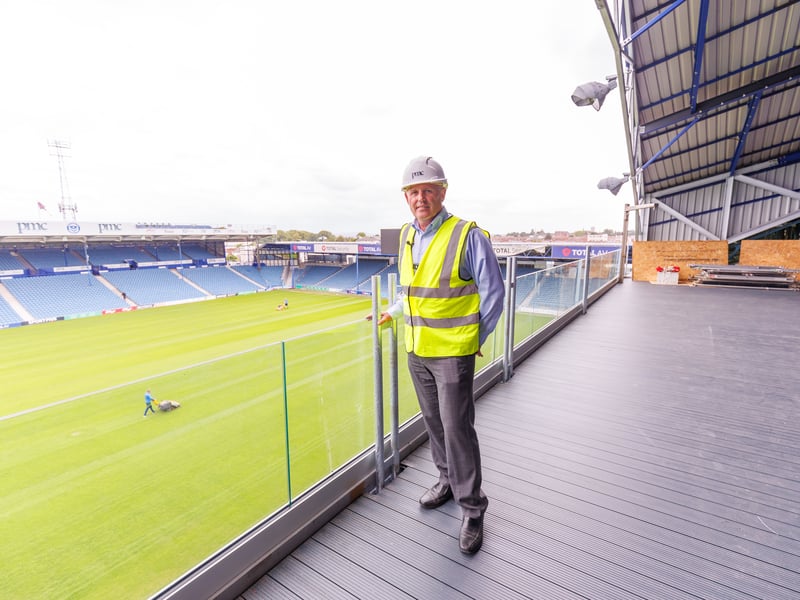 PMC's Steve Cripps in the new Souths Stand TV gantry.
Pic: Marcin Jedrysiak (https://www.marcinjedrysiakphotography.com/) | Marcin Jedrysiak
