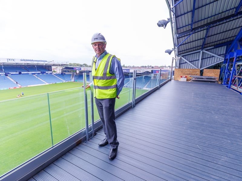 PMC's Steve Cripps in the new Souths Stand TV gantry.
Pic: Marcin Jedrysiak (https://www.marcinjedrysiakphotography.com/) | Marcin Jedrysiak