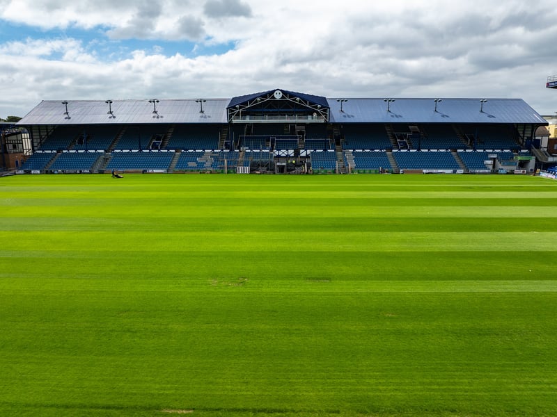 View of South Stand and Fratton pitch as summer work continues.