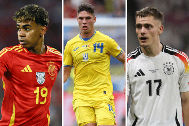 Here are the top 10 highest ranked young players at Euro 2024 so far. Cr. Getty Images.