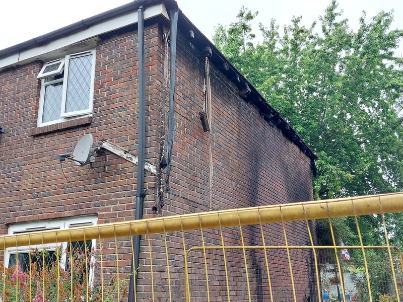 The property has been cordoned off as the damage is assessed.