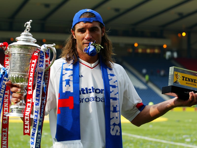 Known more affectionally as 'Amo', the big Italian defender was another played adored on the Ibrox terraces. Played over 150 times for the club after they beat off competition from Manchester United to sign him in 1997. Went on to become a Rangers icon despite missing most of his debut season with an Achilles tendon injury. Won three Scottish titles, three Scottish Cups and three Scottish League Cups. Amoruso is now more often seen as a commentator on Serie A football back in his homeland, but often revisits Glasgow to do talk-ins with Rangers fans. Another player added to the club's Hall of Fame in 2010.