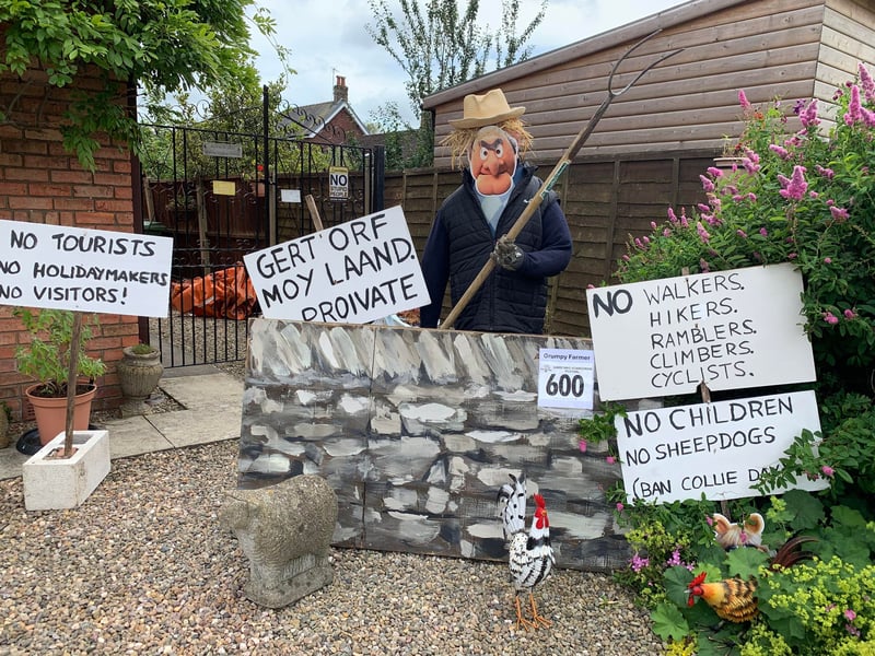 A rather grumpy scarecrow!