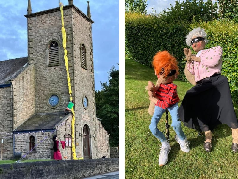 L: Rapunzel. R: The characters from Gangsta Granny