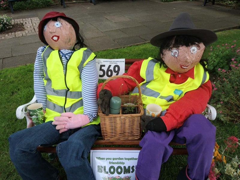 Some scarecrows that love gardening!