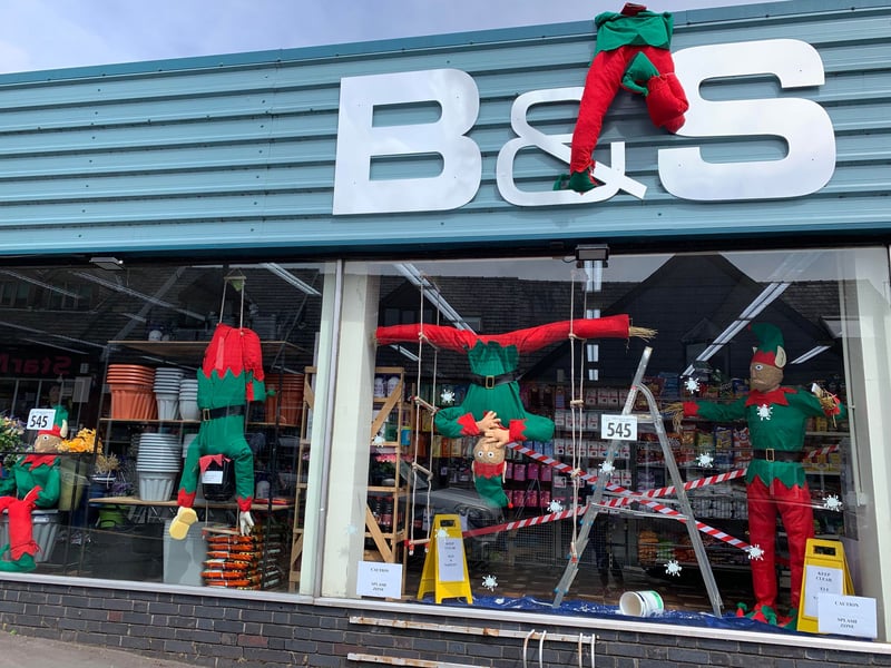Lots of elf scarecrows!