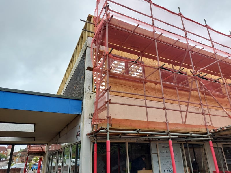 The first floor apartments are starting to take shape.