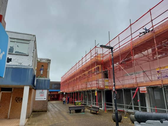 Work continues to go at a pace in Wellington Way with additional storeys being built on the existing structure which will house and two bed apartments.