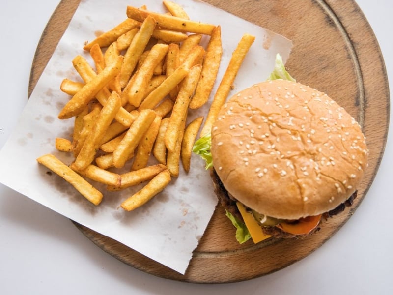 Head to Burger Shack for a £9.50 burger or chicken burger. Add chips for £5.
