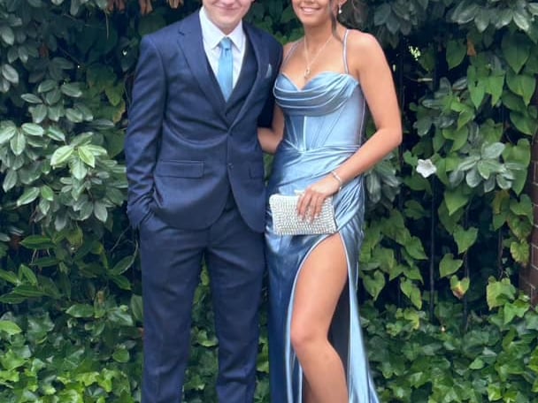 Faye Castellano shared this wonderful photo of two kids ready for prom. 