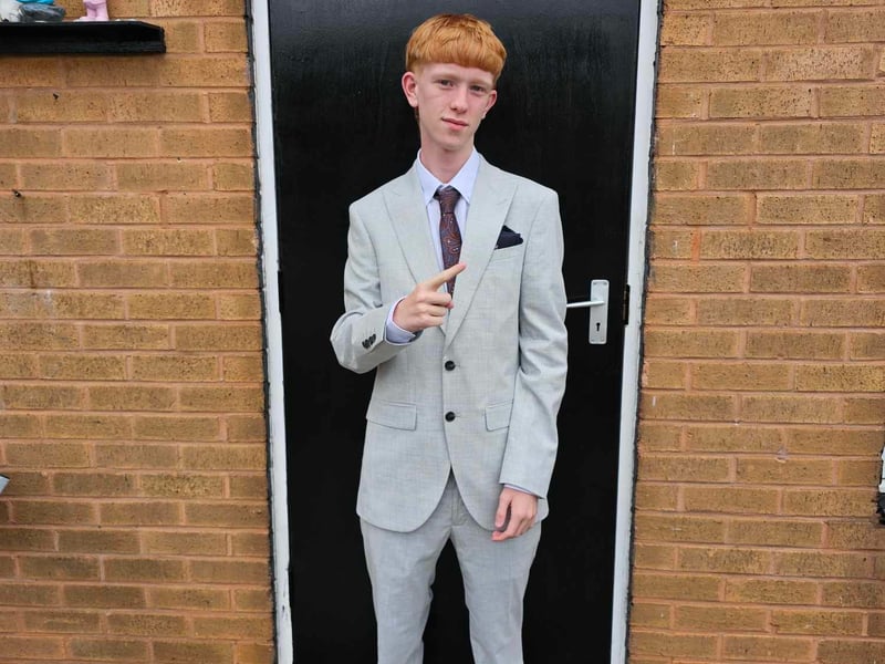Jodie Smith shared this photograph of a student at his prom. 