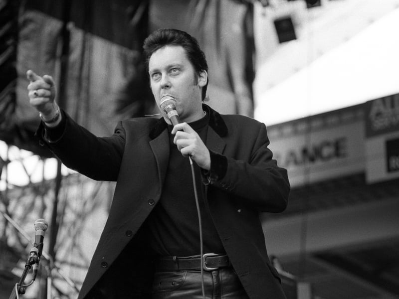 Vic Reeves' cover of the 1969 Tommy Roe classic propelled the comedian into the top ten of the UK singles chart when it debuted at #6 on October 23 1991, during the final weeks of Bryan Adams' reign (Photo by Martyn Goodacre/Getty Images.)